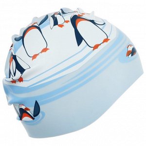 Шапочка для плавания детская «Пингвины», обхват 46-52 см