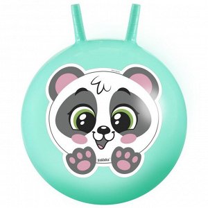 ZABIAKA Мяч-прыгун с рожками «Панда» 45 см, 380 г, цвет бирюзовый