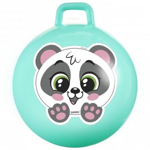 Мяч-прыгун с ручками «Панда» 45 см, 380 г, цвет бирюзовый