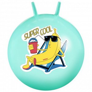 Мяч-прыгун с рожками Super Cool 65 см, 520 г, цвет бирюзовый