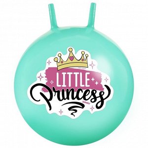 ZABIAKA Мяч-прыгун с рожками «Маленькая принцесса» 55 см, 480 г, цвет бирюзовый