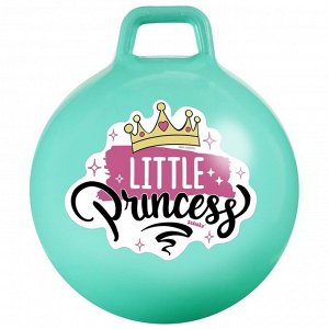 ZABIAKA Мяч-прыгун с ручками «Маленькая принцесса» 55 см, 480 г, цвет бирюзовый