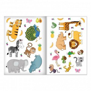 СИМА-ЛЕНД Многоразовые наклейки «Животные Африки», формат А4, «Синий трактор»