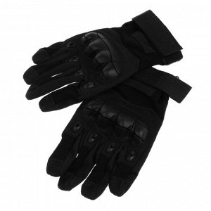 Перчатки мотоциклетные с защитными вставками, размер L, черный