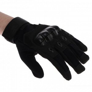 Перчатки мотоциклетные с защитными вставками, размер ХL, черный