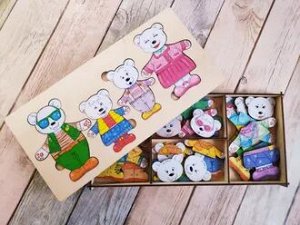 Конструктор-персонаж "Семья белых медведей"