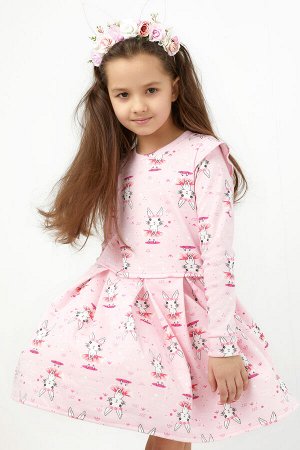 Платье Воображуля розовый дл. рукав детское