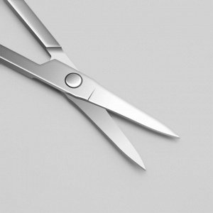 Ножницы маникюрные, прямые, зауженные, 9 см, цвет серебристый