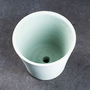 Горшок цветочный "Воронка малая" бетон, зеленый, 1,8 л
