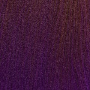 SIM-BRAIDS Канекалон двухцветный, гофрированный, 65 см, 90 гр, цвет фиолетовый/русый(#FR-20)