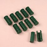 Термобигуди с фиксатором, d = 2,2 см, 10 шт, цвет зелёный