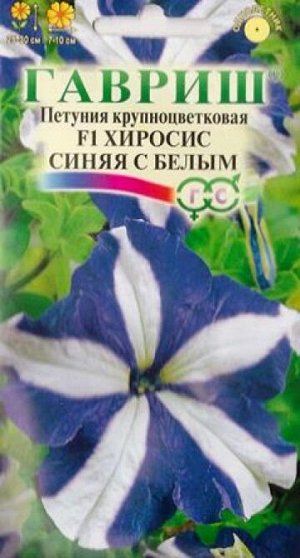 Петуния Хиросис синяя с белым (Код: 13139)
