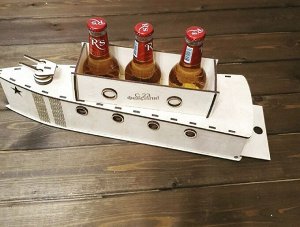 Деревянный корабль мини-бар