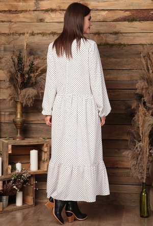 Платье Anastasia 475 белый горох