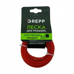 Леска для триммера "СКРУЧЕННЫЙ КВАДРАТ" Ø1,6мм*15м