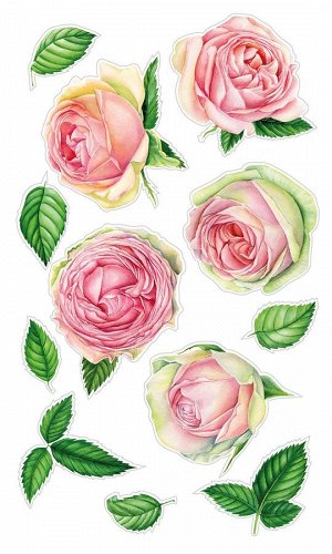 Декоративные виниловые наклейки "Нежные розы" 30х50 см