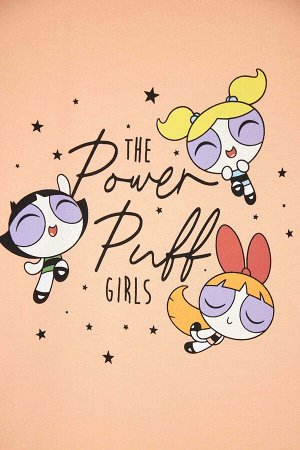 Хлопковая футболка PowerPuff для девочек с короткими рукавами