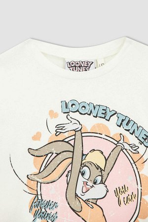 DEFACTO Футболка с коротким рукавом Looney Tunes для девочек