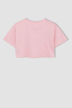 Комплект из 2 укороченных футболок DeFactoFit для девочек с короткими рукавами и буквенным принтом