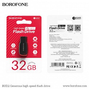USB Флеш-накопитель флеш-накопитель BOROFONE BUD2 32GB USB 2.0 Флешка