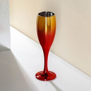 Бокал для шампанского «Мераба», 200 мл, цвет красно-золотой градиент