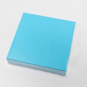 Коробочка для печенья с PVC крышкой, голубая, 15 х 15 х 3 см набор 10 шт