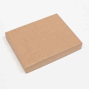 Коробка сборная без печати крышка-дно бурая без окна 26x21.5x4 см