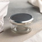 Банка стеклянная для сыпучих продуктов «Сильвер», 80 мл, 7,5×4 см