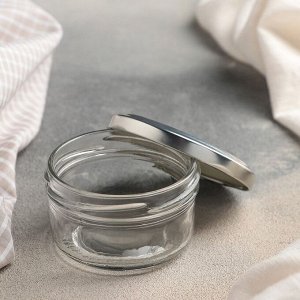 Банка стеклянная для сыпучих продуктов «Сильвер», 80 мл, 7,5×4 см