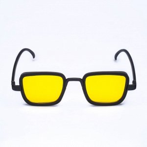 Очки солнцезащитные "Мастер К", uv 400, 14 х 14 х 4.5 см, линза 3.5 х 5 см, жёлтые
