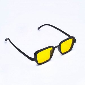 Очки солнцезащитные "Мастер К.", uv 400, 14 х 14 х 4.5 см, линза 3.5 х 5 см, жёлтые