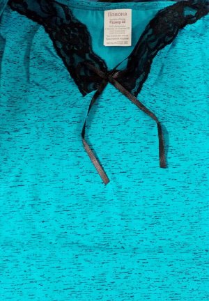 Плиона Сорочка на бретелях с кружевом стрейч