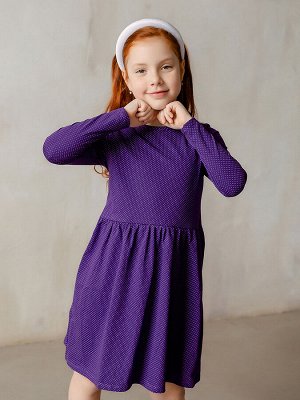 Платье Эля горох на фиолетовом СТ СБ