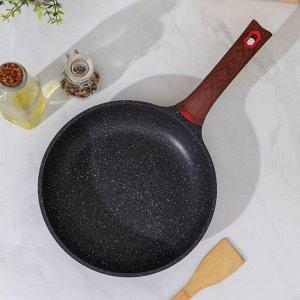 Сковорода кованая Доляна Elegant, d=26 см, цвет темный мрамор, индукция