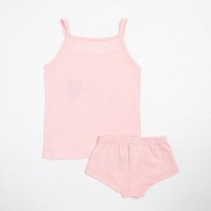 Комплект (майка, трусы) для девочки, цвет светло-розовый