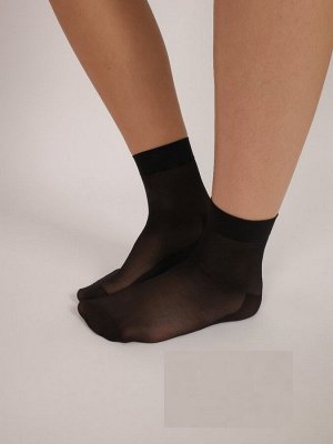 Женские капроновые носочки с уплотненной пяткой и обычной резинкой 10 пар