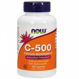 НАУ Витамин С-500 капс. 828мг №100 (БАД), Now Foods/ NOW International