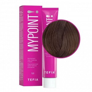 TEFIA Mypoint 6.8 Перманентная крем-краска для волос / Темный блондин коричневый, 60 мл EXPS