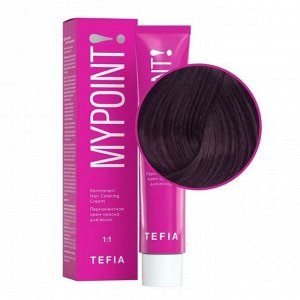 TEFIA Mypoint 6.7 Перманентная крем-краска для волос / Темный блондин фиолетовый,  60 мл
