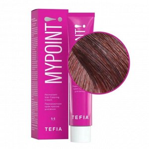 TEFIA Mypoint 5.4 Перманентная крем-краска для волос / Светлый брюнет медный, 60 мл EXPS