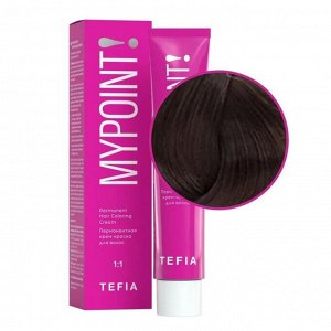 TEFIA Mypoint 5.0 Перманентная крем-краска для волос / Светлый брюнет натуральный, 60 мл EXPS