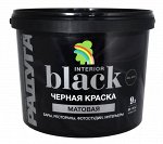 Черная краска акриловая матовая BLACK