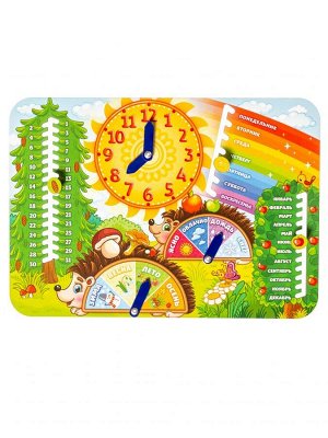 WoodLand Toys Обучающая игра «Часы-календарь.Лесная сказка»,094111