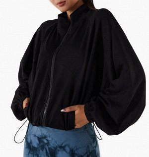 Универсальный свитер с длинными рукавами и застежкой-молнией на шнурке
