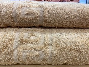 Махровое полотенце 50*90 см хлопок цвет Песочный