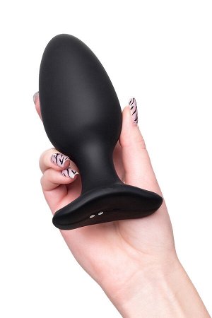 Анальная втулка LOVENSE Hush 2 (L), силикон, черная, 15 см, ? 5,7 см