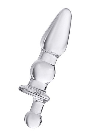 Анальная втулка Sexus Glass, стекло, прозрачная, 17 см,  3,5 см