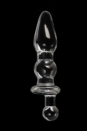 Анальная втулка Sexus Glass, стекло, прозрачная, 17 см,  3,5 см