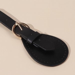 Арт Узор Ручка для сумки, шнуры, 60 ? 1,8 см, с пришивными петлями 5,8 см, цвет чёрный/золотой