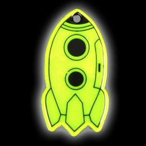 Светоотражающий элемент «Ракета», 6 ? 3 см, цвет МИКС